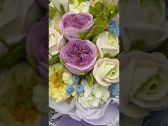 Композиция из зефирных цветов "Скажи ДА!"для особенного случая предложения руки и сердца    #shorts