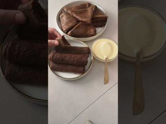 Заварные шоколадные блины шоколадные блинчики на молоке с какао рецепт #рецепты #рецепт
