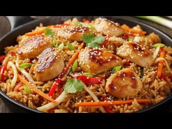 15 минут &mdash; и у вас готов лучший жареный рис с курицей в вашей жизни