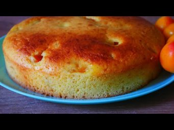 Манник на кефире со сливами Быстрый рецепт пирога
