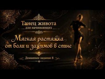 Танец живота для начинающих. Домашнее задание 8. Мягкая растяжка  на все тело с акцентом на спину.