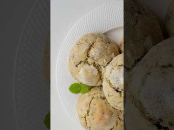 Готовим мятное печенье  с шоколадом 