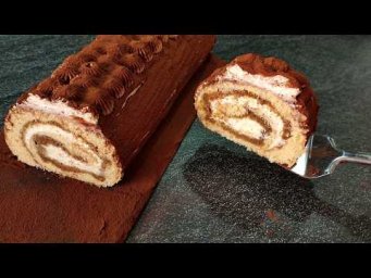 Идеальный Рулет ТИРАМИСУ! Самый Быстрый и Вкусный! Всегда получается Тирамису без сырых яиц TIRAMISU