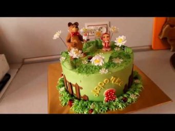Кремовый торт Маша и Медведь