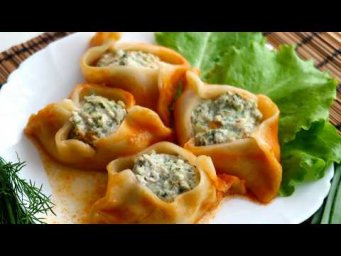 Лодочки из теста с фаршем на сковороде  Просто и вкусно