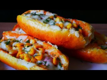 Хот-дог с сыром и кукурузой Рецепт булочек